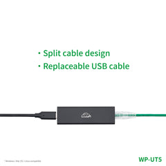 USB 3.2 から 5GbE へのアダプタ (WP-UT5) Realtek RTL8157